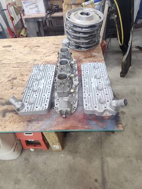 100% 085347011155 Flathead Aluminum Cylinder Head 3x2 Intake 97 Carbs Super Rare Manufactur Sharp