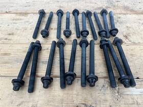 7583115 Bmw 95-01 E38 740i 740il E39 540i Cylinder Head 20 Bolts Washers Oem