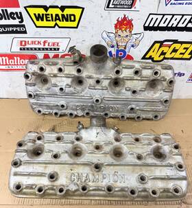 59a6050 Champion Rare 1939-48 Ford Mercury Flathead Cast Iron Cylinder Heads