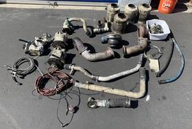 5148543 Detroit Diesel Lot Of 6v92 Engine Parts-alternators- Turbos-thermostat- Etc