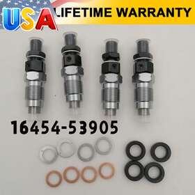 16454-53905 Fanya 16454-53000 4pcs Fuel Injector Nozzle Assy For Kubota V2203 V2003 D1703 Us