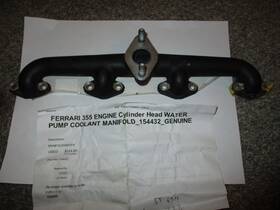 154432 Ferrari 355 Engine Coolant Cylinder Head Output Manifold Factory Used
