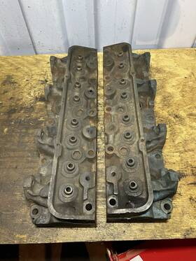 C7ae-a Ford 7a23 1966-67 Fe 390-428 Cylinder Heads-bare-dated 6h9 And