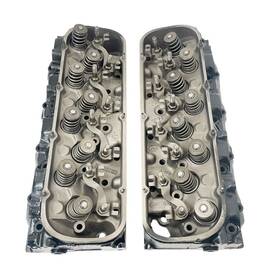 14025175 General Motors Gm Chevrolet Gmc 7.4l 454 Vortec Bbc Cylinder Head Oval Port Open Chamber Set