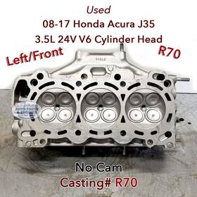 R7014 Honda 08-17 Acura 3.5l V6 J35 Oem Cylinder Head Front/left C# R70 Used No Cam