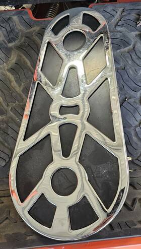 Ac119594 Moore Parts Chrome Mad Dog Design Pulley Guard For Air-cooled Vw Baja Bug Sandrail