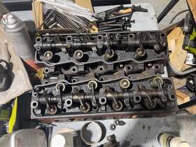 2268341-1 Mopar 318 Poly Cylinder Heads 1818721 Dodge Plymouth Chrysler Pair