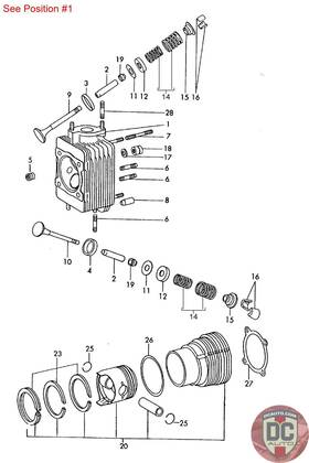 90110400308 Porsche 1965-1968 911 Cylinder Head