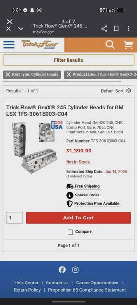 Tfs-3061b003-c04 Trick Flow Tfs3061b003c04 Genx 245 Cylinder Heads For Gm Lsx
