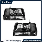 Dimflux Headlights 92-96 Ford F150 F250 F350 Bronco Black Housing. Fixed Price $62.91.