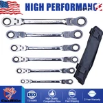 6X 8MM-19MM Double Box End Ratcheting Wrench Flex-head Extra Long Spanner Metric. Fixed Price $40.89.