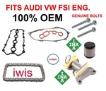 Cam, Camshaft Chain Tensioner Adjuster Gasket Kit 10PCS For Vw Audi 2.0T Fsi Oe. Fixed Price $175.00.