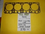 Fel Pro 7651 Sandwich Style Head Gasket Fits: Dodge & Plymouth V8 W/270 Cid. Fixed Price $37.99.