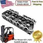 New! Complete Head Cylinder For Nissan K21 K25 Engine N-11040-FY501 91H20-00310. Fixed Price $278.00.