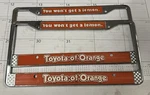 Nos Toyota Of Orange License Frames You Won Get Lemon Celica Supra Gtr Jdm. Fixed Price $99.99.