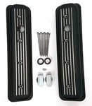 Chevy Ball Milled Black Aluminum Center Bolt Short Valve Covers 305 350 5.0 5.7L. Fixed Price $102.33.