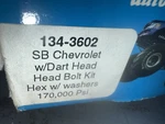 Arp 134-3602 Black Small Block Sb Chevy Dart Ii Heads Bolt Kit New. Fixed Price $105.00.