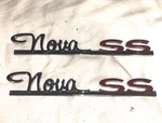 1963-64 Chevrolet Nova Ss Two Quarter Panel Super Sport Emblems 3832828 Nos Gm. Fixed Price $199.00.