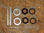 1932-48 Ford Flathead Axle Nut, Key, Special Washer & Cotter Pins Banjo Scta. Fixed Price $23.95.