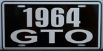 1964 Pontiac Gto License Plate 389 400 455 Tri Power Hurst Ram Air Judge Goat. Fixed Price $23.90.