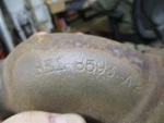 Used 1949-1951 Lincoln Flat Head V8 Thermostat Housing 8EL-8593-A2. Fixed Price $45.50.