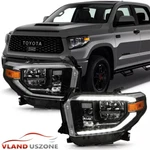 Trd Pro Style Full Led Headlights For 14-21 Toyota Tundra Chrome Headlamp Rh &lh. Fixed Price $370.50.