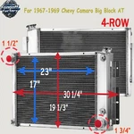 4-ROW Aluminum Radiator For 1967-69 68 Chevy Camaro/ Pontiac Firebird Big Block.. Fixed Price $199.00.