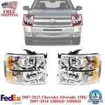 Headlights Assembly Halogen Lh&rh For 2007-13 Silverado 1500 / 07-14 2500HD 3500. Fixed Price $96.20.