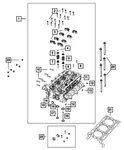Genuine Mopar Engine Cylinder Head Assembly Left Side 68483336AA. Fixed Price $2030.25.
