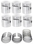 Silvolite Pistons SET/6+RINGS For Chrysler Dodge Plymouth 218 230 Flathead .060. Fixed Price $296.56.