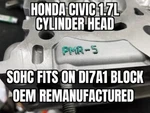 Oem Honda Civic 1.7 Sohc #pmr Non Vtec Cylinder Head 01-06 Remanufactured. Fixed Price $600.00.