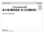 Genuine Bmw Cylinder Head Bolt 11-12-8-644-675 New. Fixed Price $15.87.