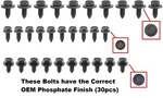 (30PCS) Body Bolt Kit For Mopar Cuda Duster Dart Belvedere D100 Etc. Fixed Price $49.00.