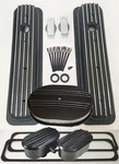 Sbc Chevy 350 383 Center Bolt Tall Valve Covers Tbi & 12" Air Cleaner Breather. Fixed Price $180.00.