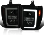 Black Smoke Projector Headlights W/led Bar Compatible With 2008-2010 Ford F-250,. Fixed Price $502.99.