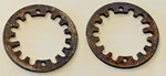 Oem (2) 1948-79 Ford 500-900 Trucks Rear Wheel Bearing Nut Lock Washer 01T-1124. Fixed Price $8.00.