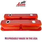 Small Block Mopar Plymouth Dodge Chrysler Valve Covers - 318, 340, 360 Orange. Fixed Price $229.00.
