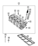 Genuine Mopar Engine Cylinder Head Assembly Right Side 68280502AF. Fixed Price $1039.60.