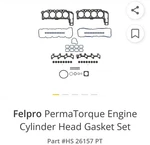 Engine Cylinder Head Gasket Set Fel-pro Hs 26157 Pt. Fixed Price $110.00.