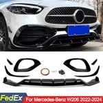 For Mercedes Benz W206 C300 2022-2024 Front Splitter Fog Light Cover Canard Trim. Fixed Price $161.49.