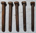 Studebaker Engine Head Bolts #527835 Set Of 5, Factory Original Part. Fixed Price $10.00.