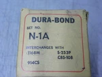 Dura-bond N-1A Cam Bearing Set 1941-1965 Nash Amc Rambler 172 184 195.6 L6 Nos. Fixed Price $65.95.