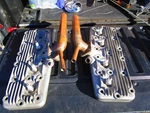 Eddie Meyer Aluminum Heads V8 60HP Flathead Ford Midget. Fixed Price $1250.00.