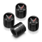 Chevrolet Corvette C8 Logo Black On Aluminum Cylinder Tire Valve Stem Caps. Fixed Price $22.99.