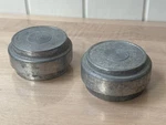Vintage Pair Of 1930'S Aluminium Grease Cups 2-1/2" Hub Caps Packard Buick Dodge. Fixed Price $35.92.