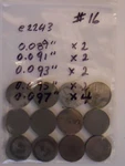 Jaguar Valve Adjusting Shims Part Number C2243 For XJ6, XJ12 4.2, 5.3 Engine. Fixed Price $54.00.