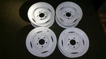 1961-1991 Ford 2WD Truck, Van 4-15X5.5" Steel Wheels Lugs Powder Coated. Fixed Price $440.00.