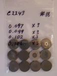 Jaguar Valve Adjusting Shims Part Number C2243 For XJ6, XJ12 4.2, 5.3 Engine. Fixed Price $54.00.