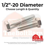 1/2"-20 Stainless Hex Cap Screws Fine Thread Bolts (choose Length & Qty). Fixed Price $1329.30.
