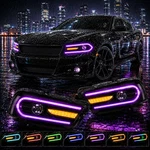 Headlights For Dodge Charger 2011-2014 Multicolor Rgb Led Projector Drl Assembly. Fixed Price $374.99.